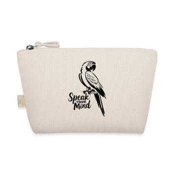 Parrot Speak Your Mind Illustration - Organic Pouch - nature - Front