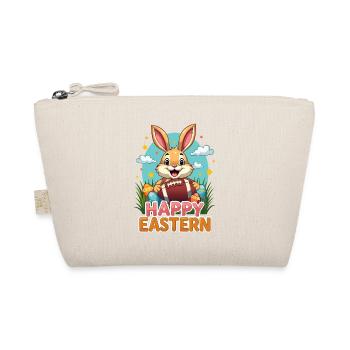 American Football Happy Eastern Easter Bunny Sports - Organic Pouch - nature - Front