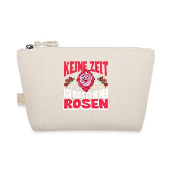 Lustiges Rosen-Gärtner Spruch Design für Blumenfan - Bio-Täschchen - Natur - Vorne