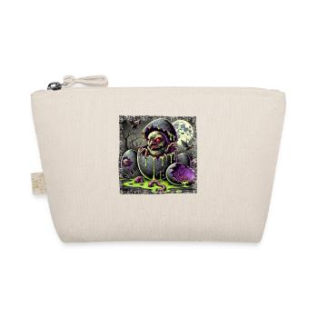 Halloween Zombie Küken Grusel Vollmond - Bio-Täschchen - Natur - Vorne