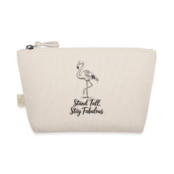 Stand tall, stay fabulous flamingo style - Organic Pouch - nature - Front