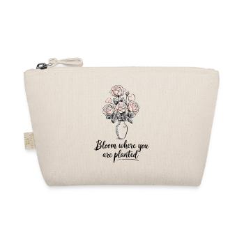 Bloom Where You Are Planted Roses Illustration - Organic Pouch - nature - Front