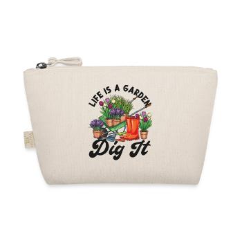 Plant Lover Gardening Pun Life Is - Organic Pouch - nature - Front