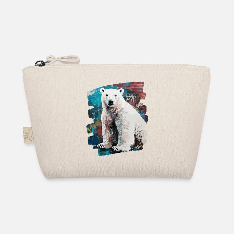 Polar Bear Graffiti Sprayer Organic Pouch