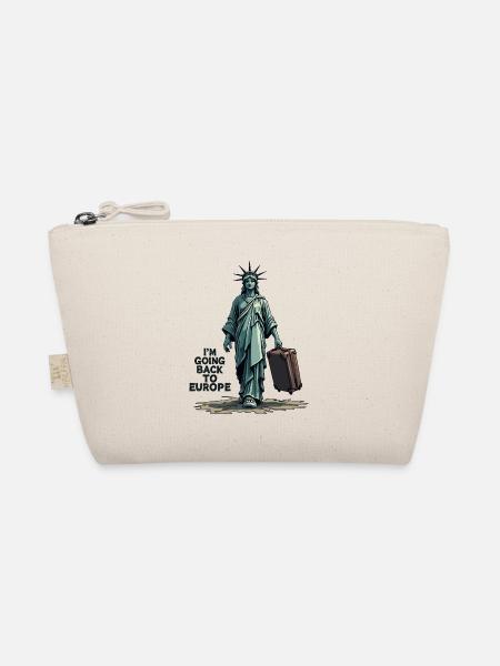 Funny Statue of Liberty USA America Sarcasm - Organic Pouch - nature - Front