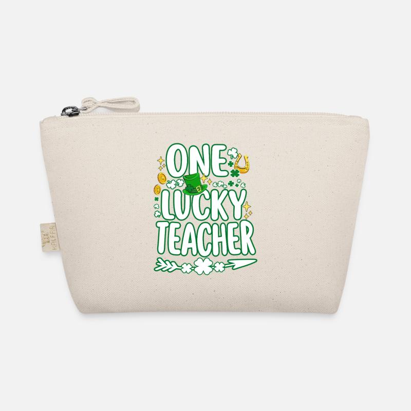 Ein glücklicher Lehrer Lehrer am St. Patricks Day Bio-Täschchen