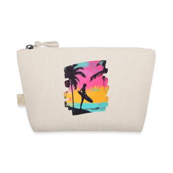 Surfer Surfing Surfboard Surfing - Organic Pouch - nature - Front