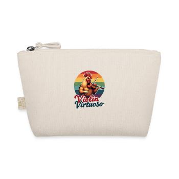 Violin Virtuoso Chicken with Violin Retro - Organic Pouch - nature - Front
