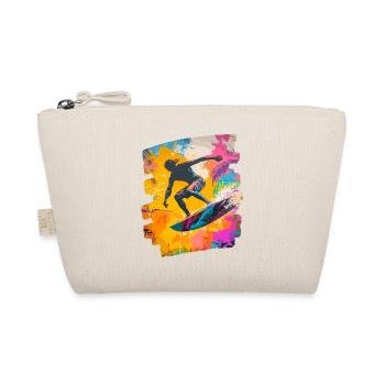 Surfer Surfing Surfboard Surfing - Organic Pouch - nature - Front