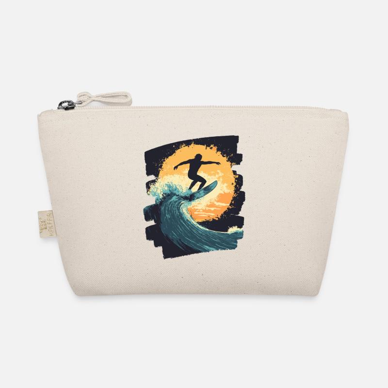 Surfer Surfing Surfboard Surfing Organic Pouch