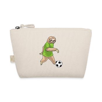 Faultier Fußballspieler Fußball - Bio-Täschchen - Natur - Vorne