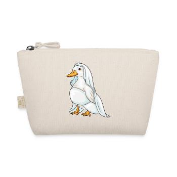 Ente Braut Schleier Hochzeit - Bio-Täschchen - Natur - Vorne
