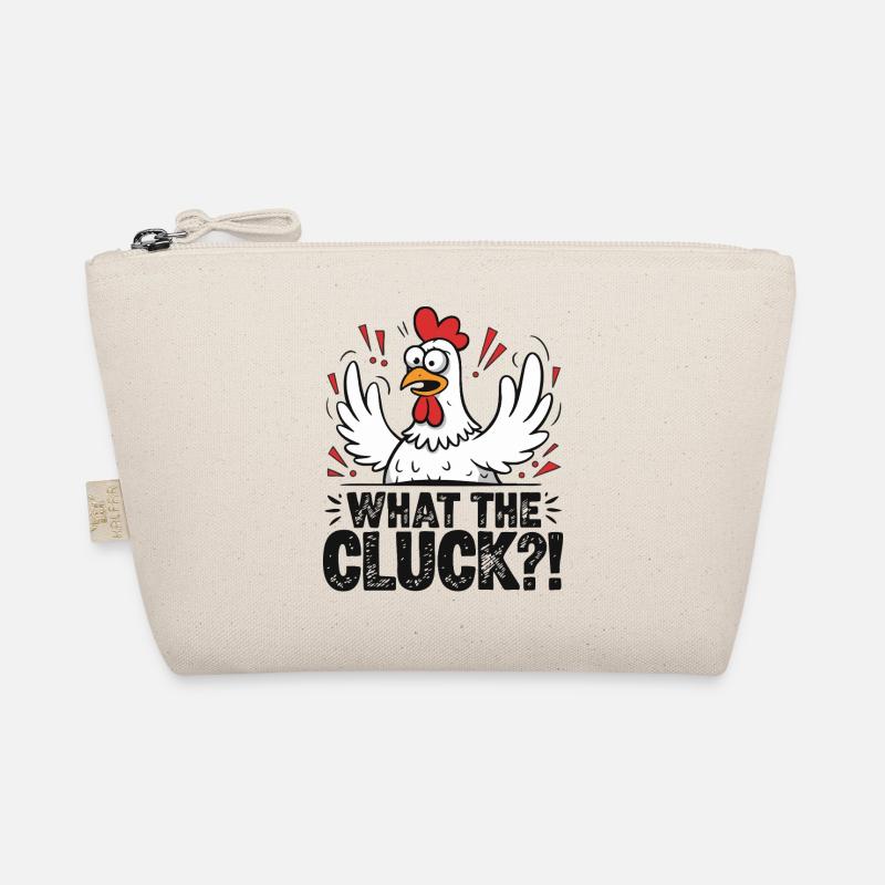 What the Cluck?! Chicken Cartoon Tee Organic Pouch