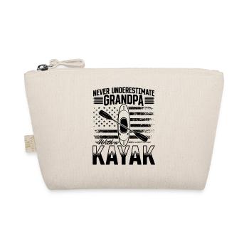 Never underestimate grandpa with a kayak - grandpa - Bio-Täschchen - Natur - Vorne