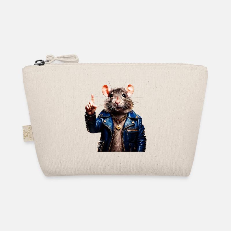 RATTE hebt Zeigefinger Bio-Täschchen