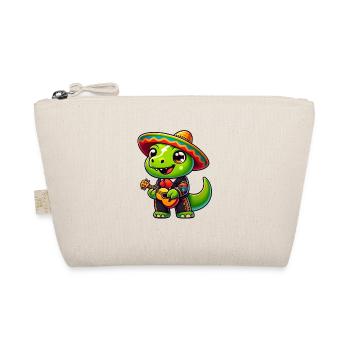 Dino Mariachi Cinco de Mayo Guitar - Organic Pouch - nature - Front