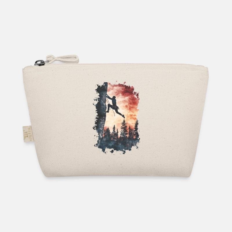 Rock climbing Alps: summit at the limit, outdoor adventure Organic Pouch