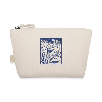 Lilies - Woodcut - Spring - Summer - Saying - Organic Pouch - nature - Front