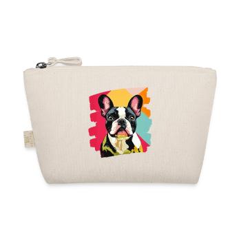 Frenchie Französische Bulldogge - Bio-Täschchen - Natur - Vorne