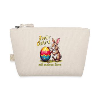 LAPIN DE PÂQUES Joyeuses Pâques avec mes œufs - Trousse biologique - nature - Devant