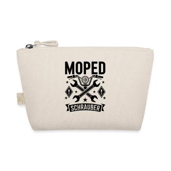 Moped Mechanic Workshop Moped Driver - Organic Pouch - nature - Front
