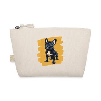 Frenchie Französische Bulldogge - Bio-Täschchen - Natur - Vorne