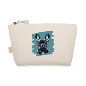 Frenchie Französische Bulldogge - Bio-Täschchen - Natur - Vorne