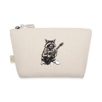 Raccoon rocking out on an electric guitar - Organic Pouch - nature - Front