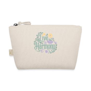 Inspire Spiritual Quotes: Live in Harmony - Organic Pouch - nature - Front