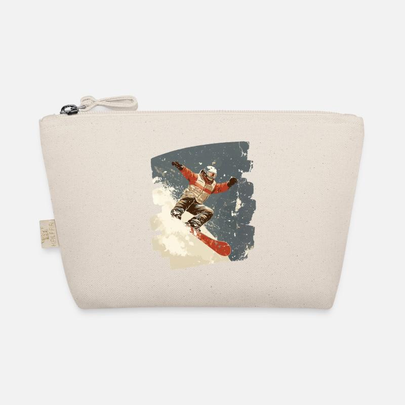 Snowboarder powder snow Organic Pouch