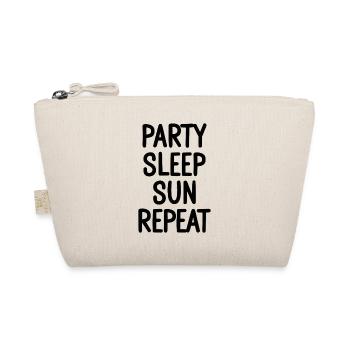 Party Sleep Sun Repeat – Summer Lifestyle - Organic Pouch - nature - Front