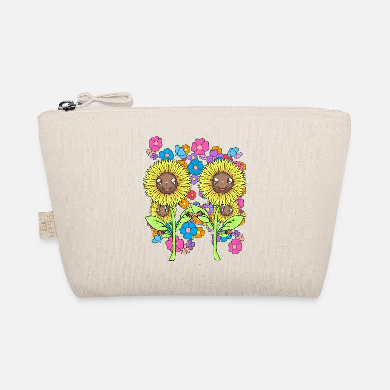 Summer Flowers Flower Ladybug Sunflower Organic Pouch
