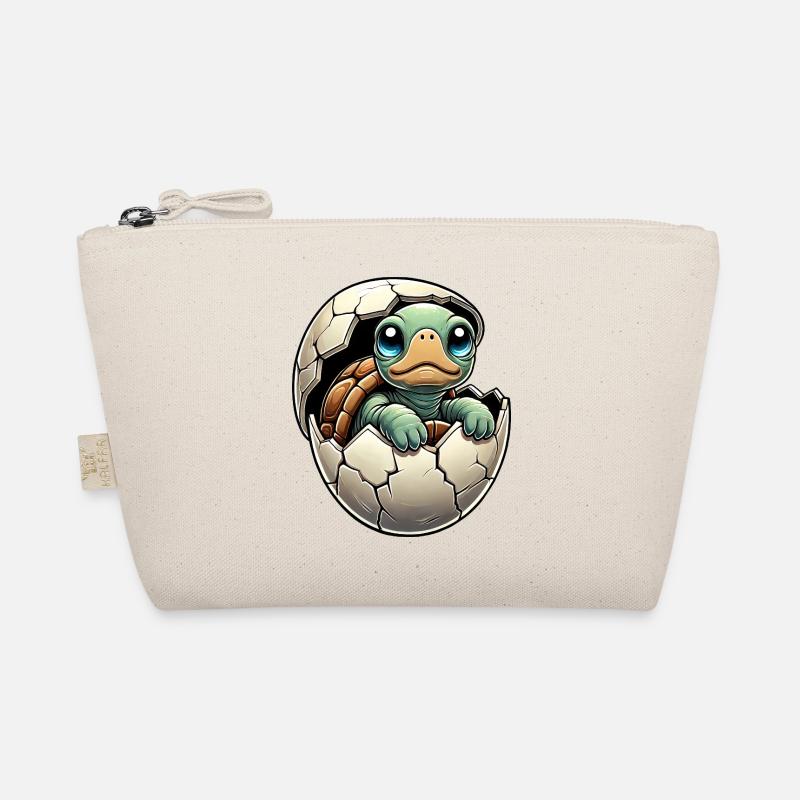 Easter turtle hatches cute colorful Organic Pouch