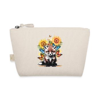 Fox Foxes Nature Flowers Child - Organic Pouch - nature - Front