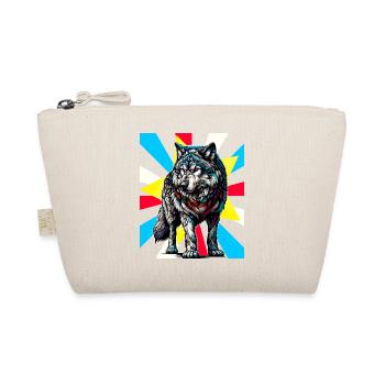 Wolf Wölfe Tattoo - Bio-Täschchen - Natur - Vorne