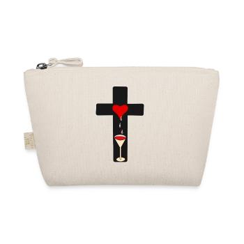 Kreuz Kreuze Kruzifix Horror Halloween - Bio-Täschchen - Natur - Vorne