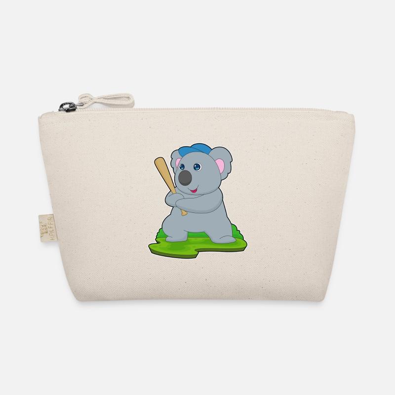 Koala Baseball Baseballschläger - Bio-Täschchen - Natur