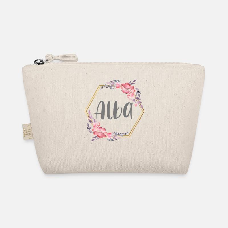 Alba Mädchen Name personalisiertes Geschenk Bio-Täschchen