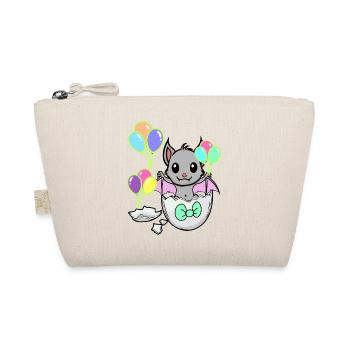 Baby Kinder Geburt Fledermaus Fantasy Ei Eier - Bio-Täschchen - Natur - Vorne