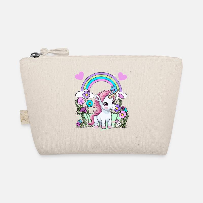Einhorn Einhörner Fabelwesen Fabeltiere Kind - Bio-Täschchen - Natur