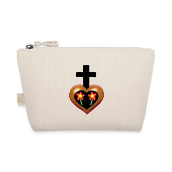 Herz Herzen Kreuz - Bio-Täschchen - Natur - Vorne