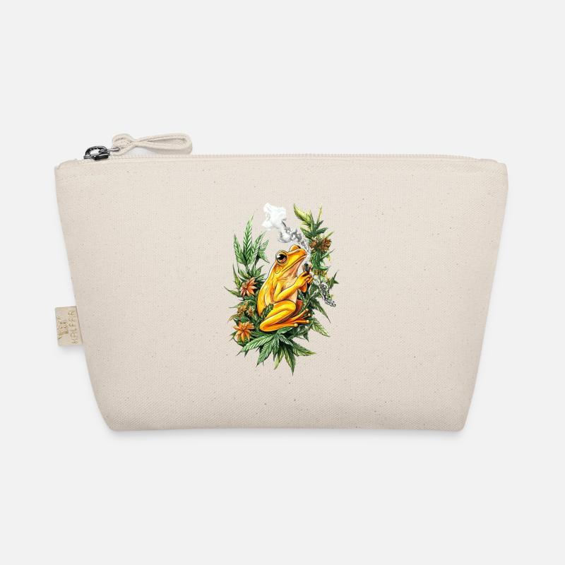 Yellow frog with joint in the jungle - Weed Frog Organic Pouch