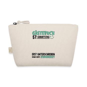 Guestbook 57 Birthday Sign Children's - Organic Pouch - nature - Front
