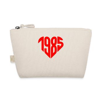 1985 Herz Jahr 1985 Geschenk zum 40. Geburtstag - Bio-Täschchen - Natur - Vorne