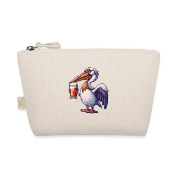 Pelikan Vogel Pixel Bier - Bio-Täschchen - Natur - Vorne