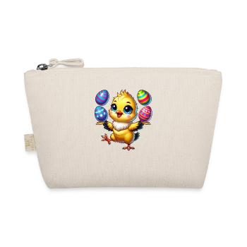 Easter Chicken Chick Easter Egg Juggling - Organic Pouch - nature - Front