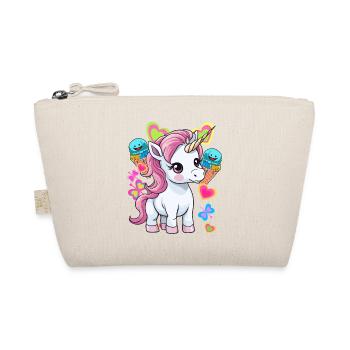 Eis Eiscrem Kinder Kind Sommer Einhorn Baby - Bio-Täschchen - Natur - Vorne