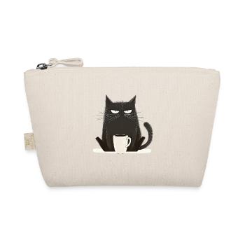 Chat avec du café - Style dessin animé - Trousse biologique - nature - Devant