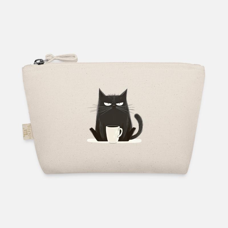 Chat avec du café - Style dessin animé Trousse biologique