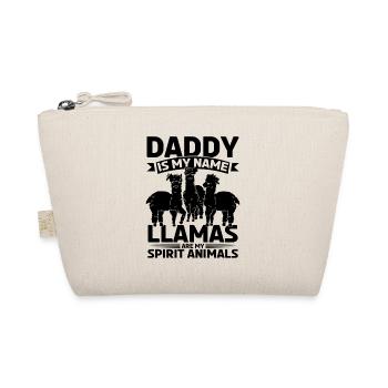 Daddy is my name Llamas are my spirit animals - - Bio-Täschchen - Natur - Vorne
